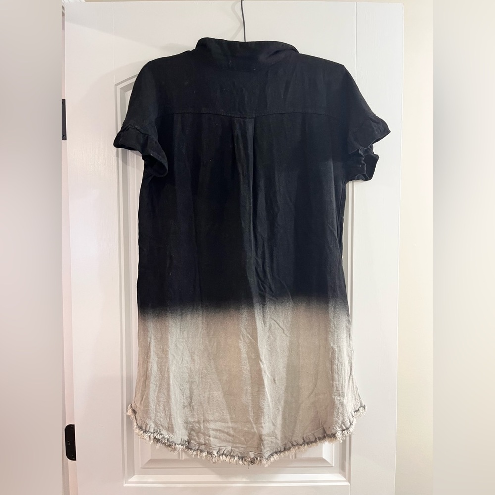 Umgee Black and White Button Up Dress   Size - S - Picture 2 of 9
